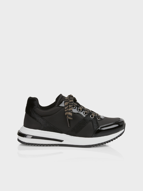 Runningsneakers met materiaalmix