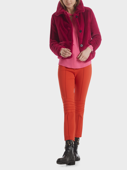 Velvety faux fur jacket