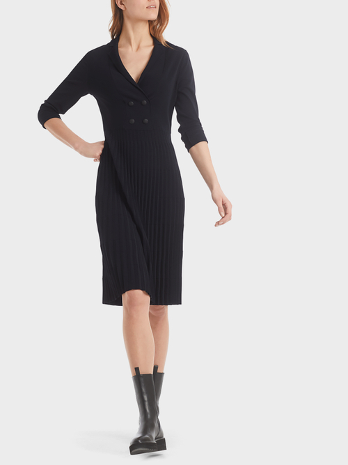 Pleated dress “Knitted in Germany”