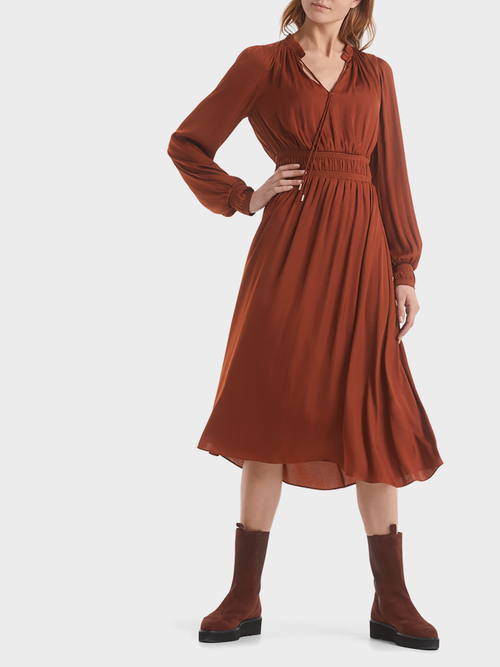 Maxi dress with smocked details