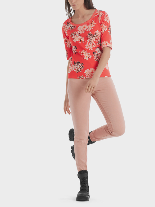 Floral jersey top