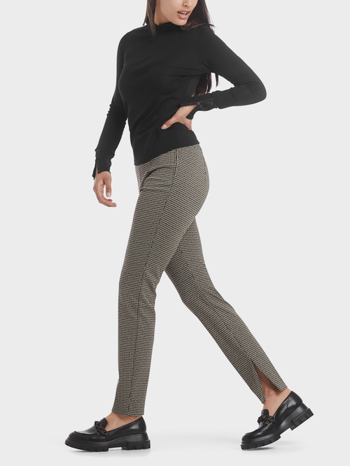 Stand-up collar top in cotton jersey