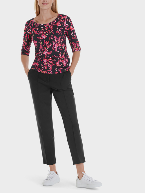 Katoenen shirt met glanzende print