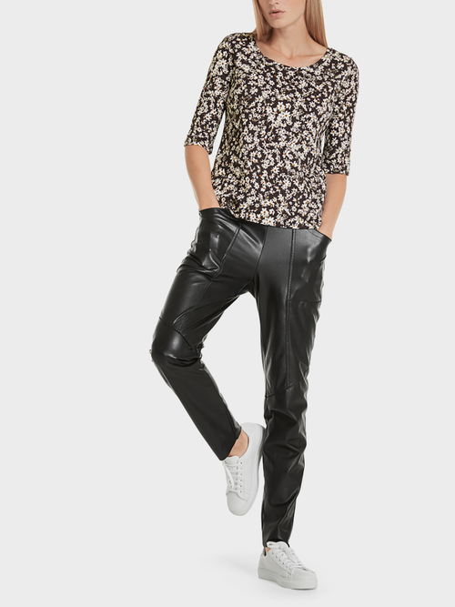 Tee-shirt en coton, imprimé mille-fleurs