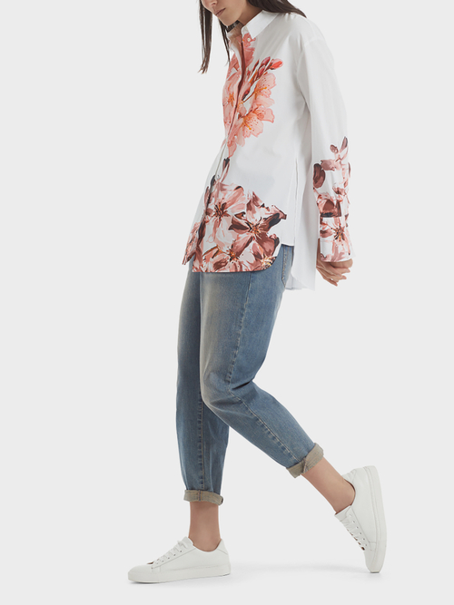 Katoenen blouse met bloemenprint
