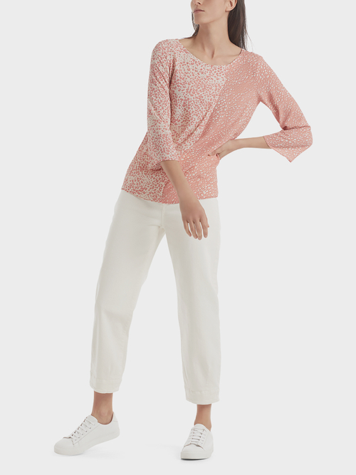 Blouse-style top in viscose crepe
