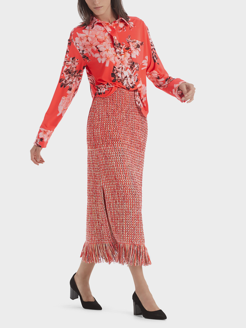 Blouse-style top with flower print