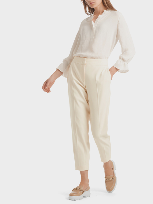 Taps toelopende, geweven pantalon