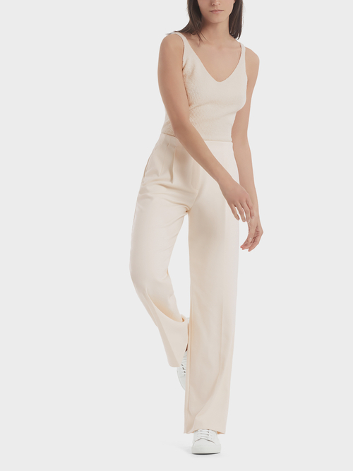 Wijde pantalon met hoge tailleband