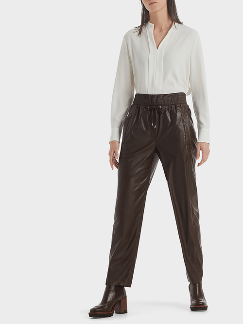 Pantalon décontracté en similicuir nappa