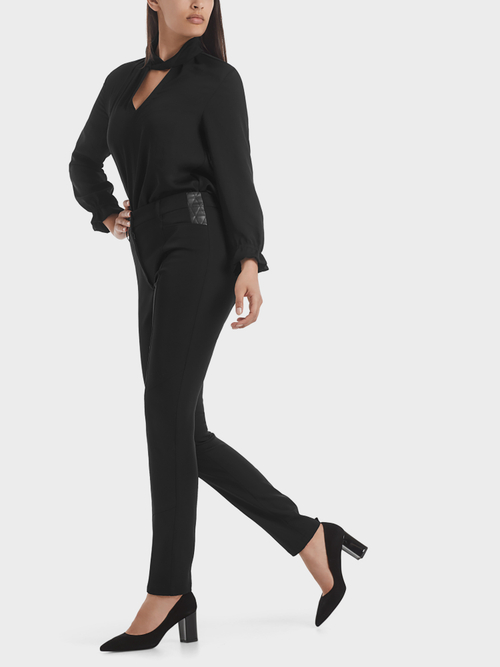 High-Waist-Röhrenhose