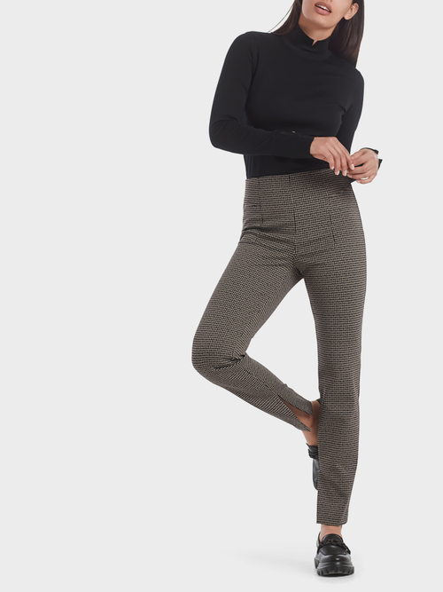 Jersey pants with Pepita pattern
