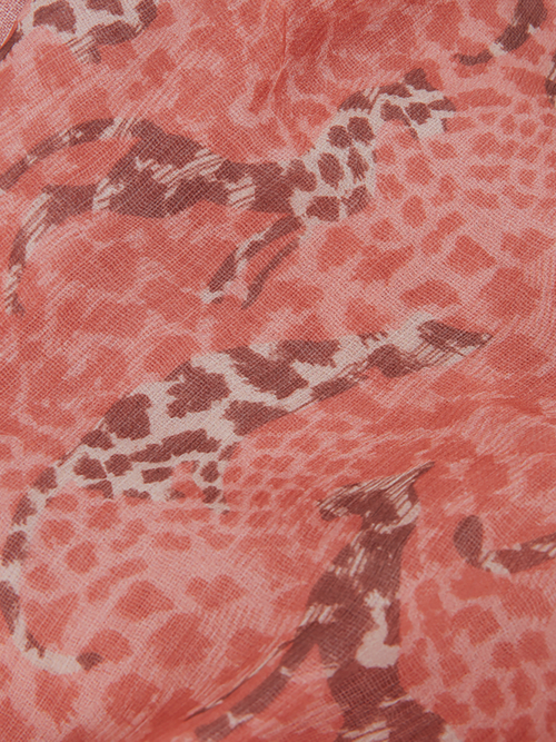 Large foulard en laine et soie