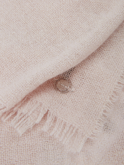 Warm scarf with cashmere and glitter
