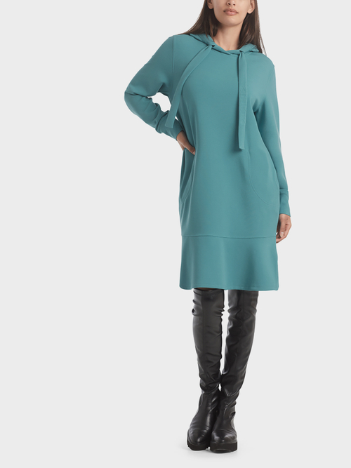 Kapuzenkleid mit Volant