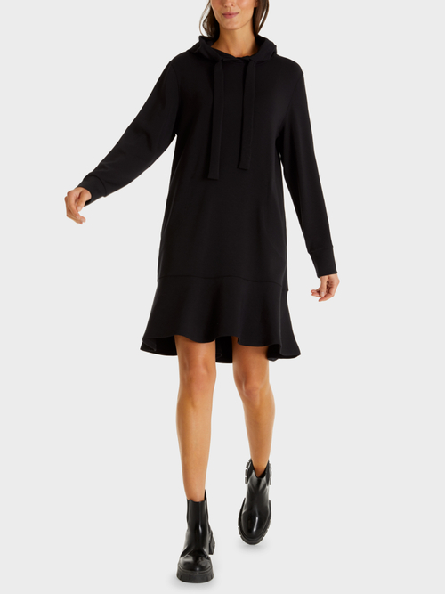 Kapuzenkleid mit Volant