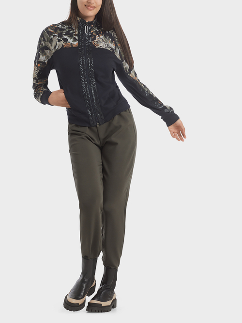 Jerseyjacke mit Dschungel Print