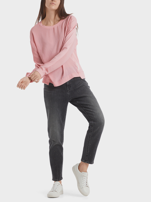 Blusenshirt aus Materialmix