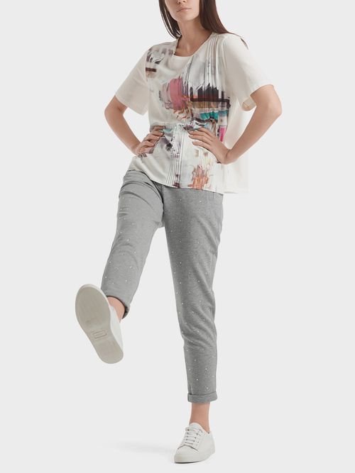 Blouse-style top with bungalow print