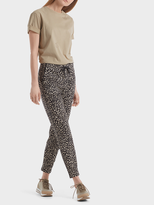 Pantalon met icoon-luipaardprint