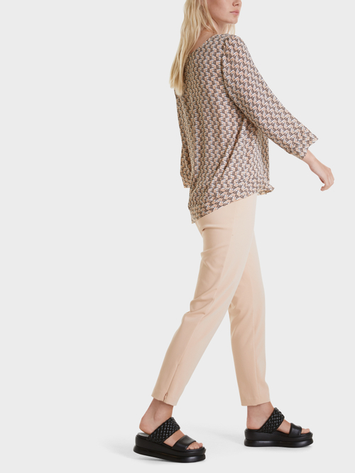 Blouse-style top with leopard pattern