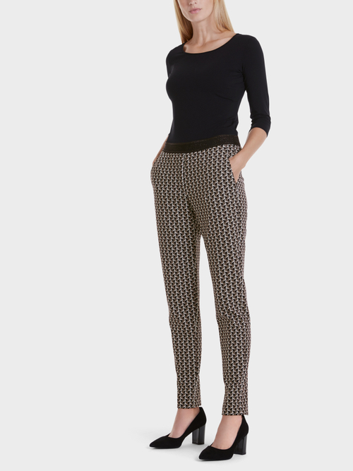 Stretchhose mit Leopardenmuster