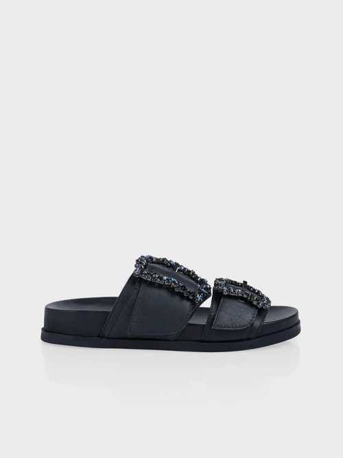 Fußbettsandalen mit Schmucksteinen
