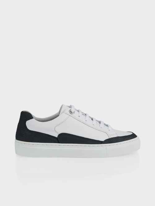 Leather cassette trainers