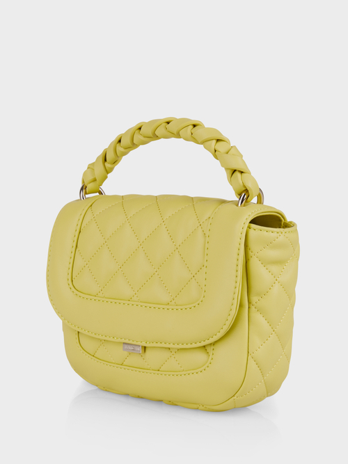 braided handle handbag