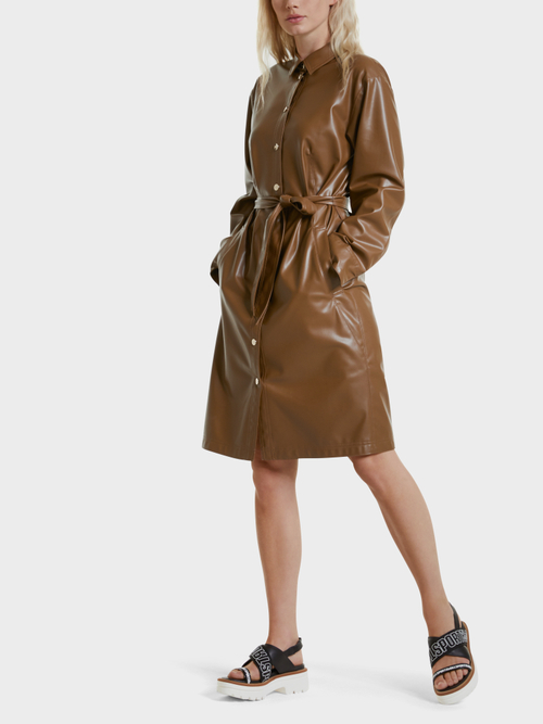 Hemdblusenkleid aus Fun-Nappaleder