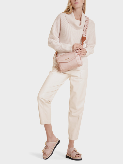 Roll-neck sweater with cashmere