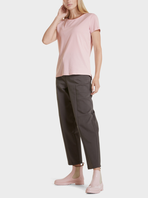 T-shirt with silk detail