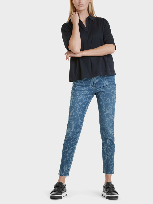 Weites Polo-Shirt aus Baumwolle