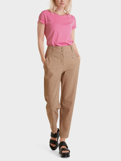 High-Waist-Hose in Web-Optik