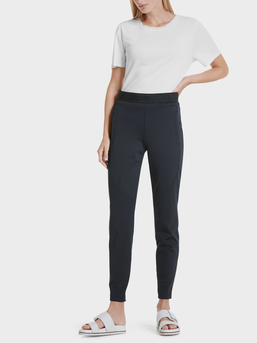 Stretchhose mit Logobund