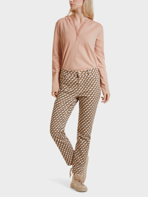 Röhrenjeans mit Graphic-Muster