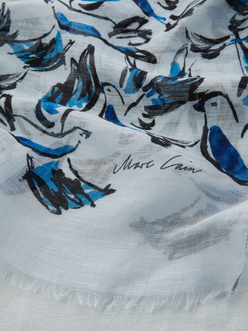 Schal mit illustriertem Bird-Print