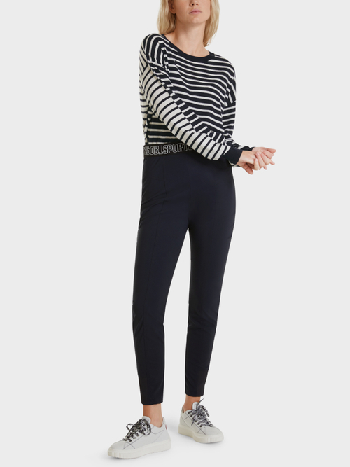 Striped fine-knit sweater