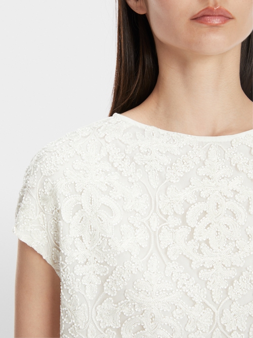 Blouse en voile avec broderie