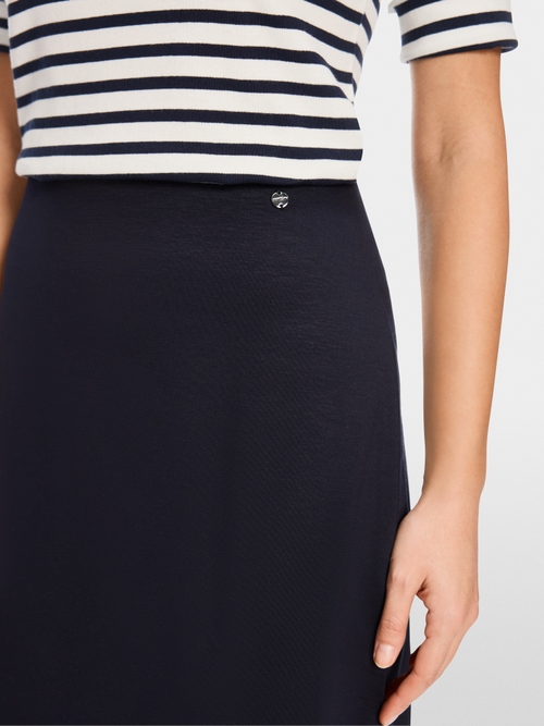 Flared mini skirt in plain