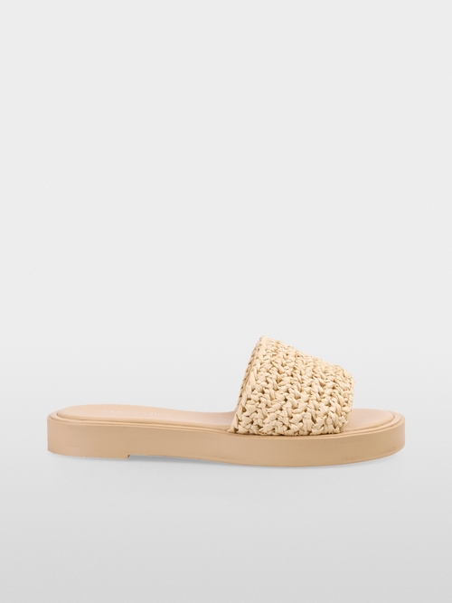 Mules made from raffia