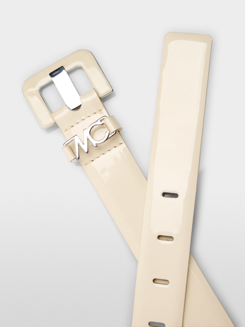 Ceinture en cuir verni brillant