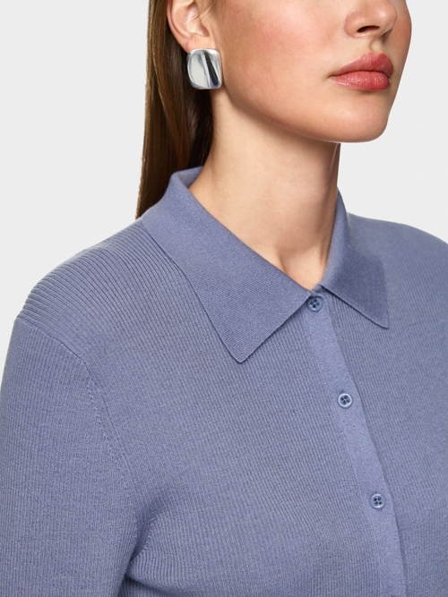 Dünner Cardigan aus Rippstrick