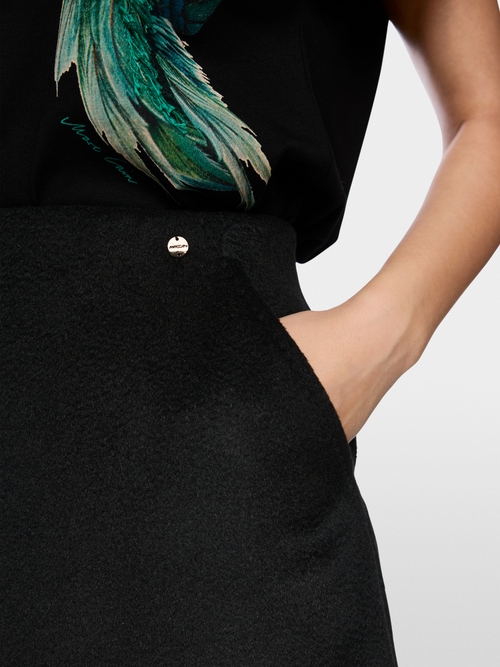 Flared skirt in wool blend