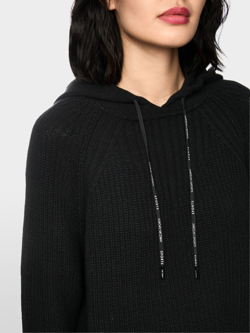 Knitted in Germany hooded jumper