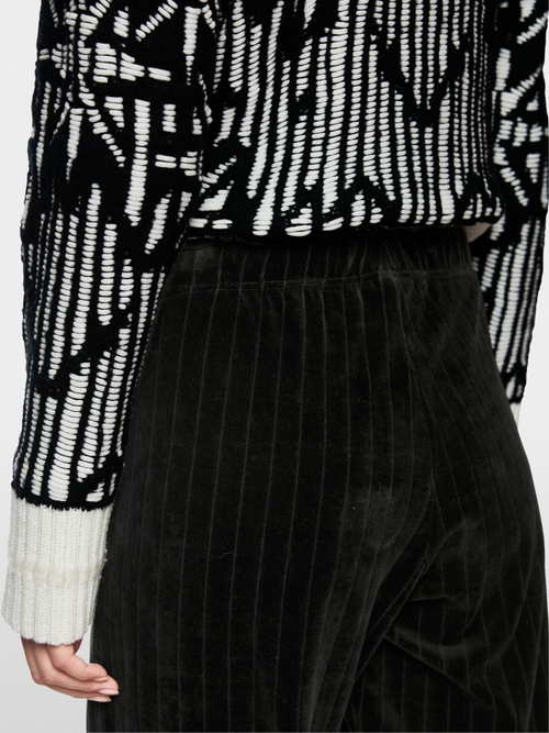 Wide-cut WASHINGTON chenille trousers