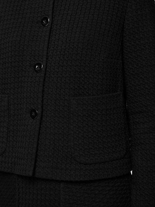 Waffle piqué jacket with pockets
