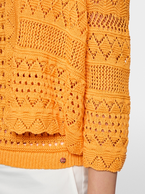 ‘Rethink Together’ openwork cardigan