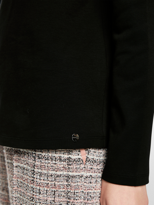 Long-sleeved cotton polo shirt