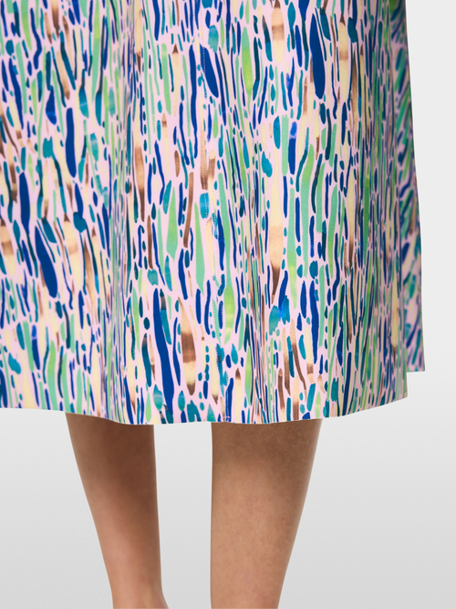 Calf-length skirt made of scuba jersey